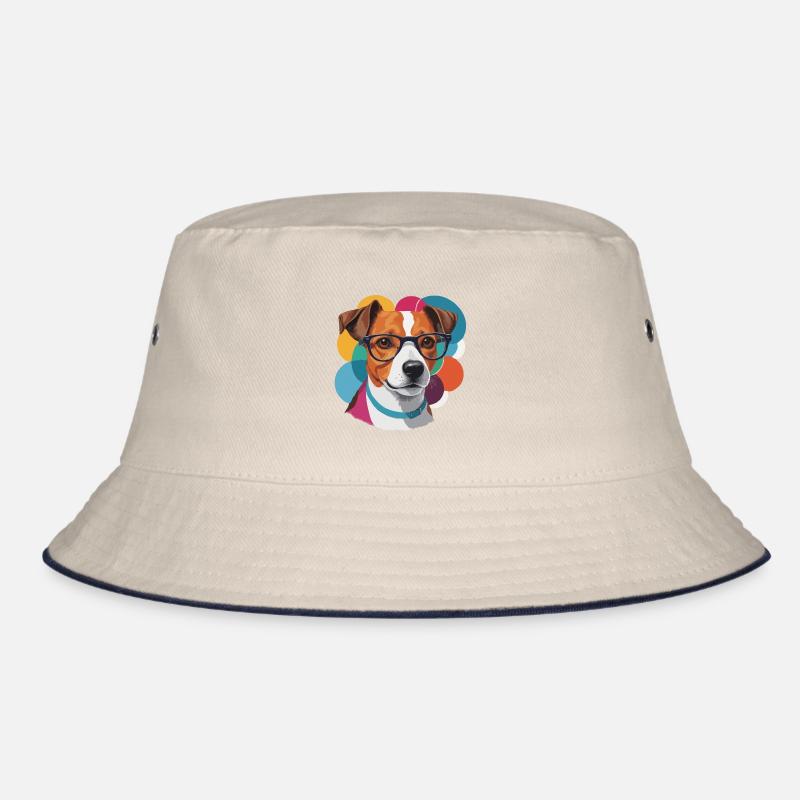 Jack Russel Dog Terrier Brille Cool Bucket Hat