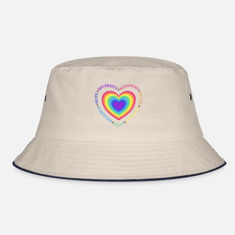 Diversity Kindness Peace Equality Love Inclusion Bucket Hat