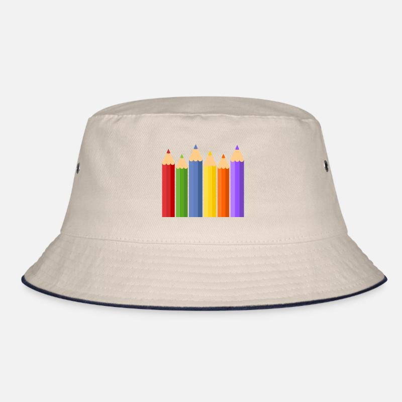 Pencil Colored Pencils Crayons Pencils Pen School Bucket Hat