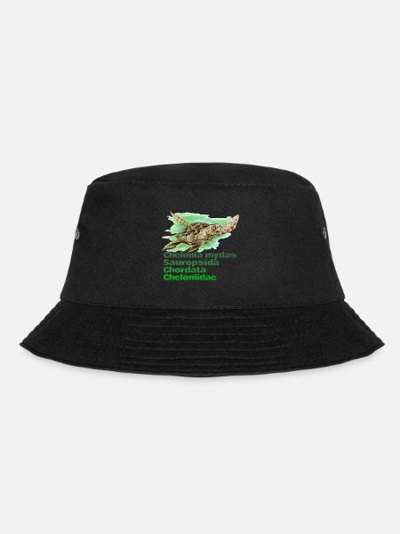 GREEN SEA TURTLE - Bucket Hat - black