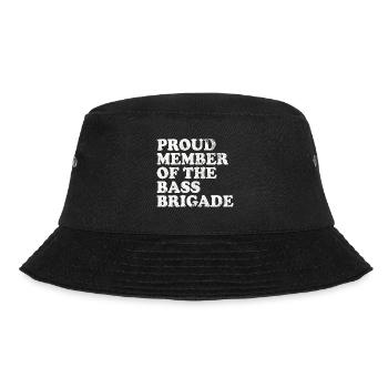 Proud Member of the Bass Brigade - weiss - Bucket Hat - Schwarz - Vorne - Lela (165cm)