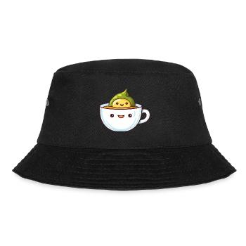 Avocado Badet in Kaffee Frühaufsteher Design - Bucket Hat - Schwarz - Vorne - Lela (165cm)