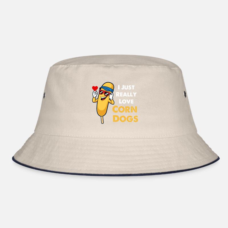 I Just Really Love CornDogs, Corndog Lover Bucket Hat