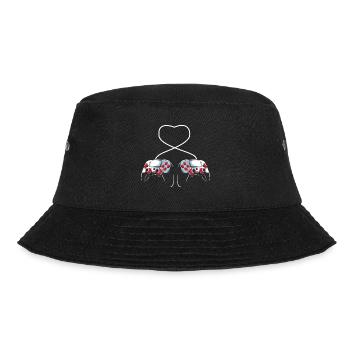 Valentinstag Gaming 14. Februar Videospiel - Bucket Hat - Schwarz - Vorne - Lela (165cm)