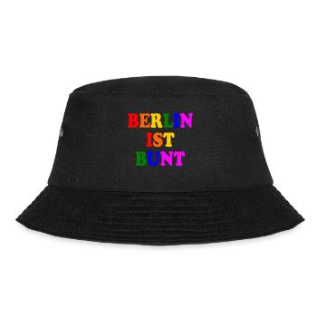 Berlin ist bunt - Bucket Hat - Schwarz - Vorne - Lela (165cm)