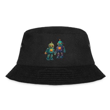 C’est ma chemise de robot deux mignons petits robots - Bob - noir - Devant - Lela (165cm)