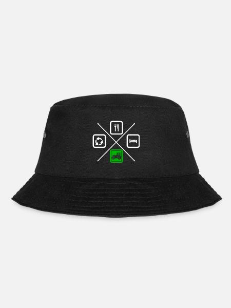 Lebenszyklus eines Landwirts, Traktors, Landwirts - Bucket Hat - Schwarz