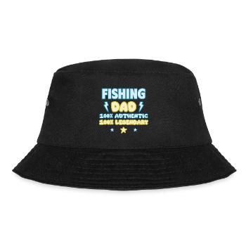 Angel Papa – Vatertagsgeschenk, Legendär - Bucket Hat - Schwarz - Vorne - Lela (165cm)