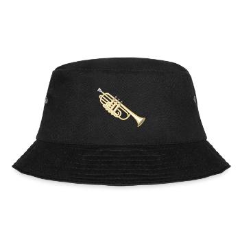 Trompete - Bucket Hat - Schwarz - Vorne - Lela (165cm)