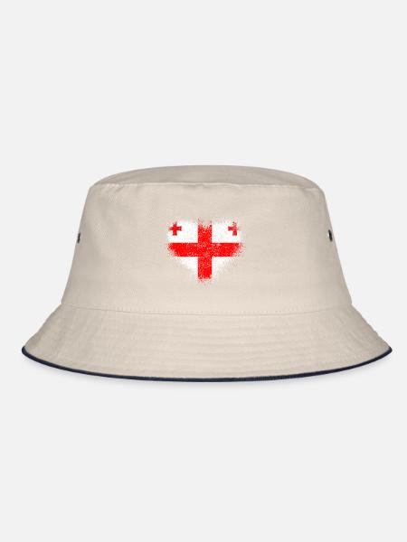 Georgia - Bucket Hat - ecru/navy - Front