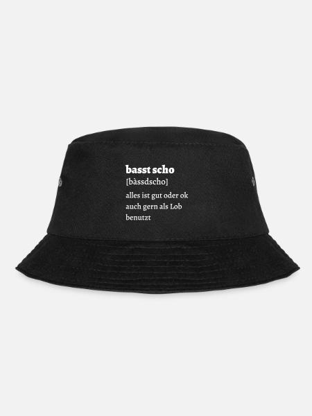 Basst scho - bayrischer Spruch - Bucket Hat - Schwarz