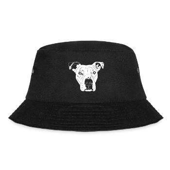 Ameican Staffordshire Terrier - Bucket Hat - Schwarz - Vorne - Lela (165cm)