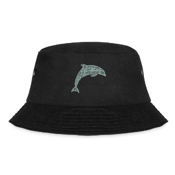 Delfin Tümmler Ozean Geschenk - Bucket Hat - Schwarz - Vorne - Lela (165cm)