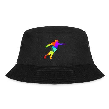 Roller Derby Inline Skates Rainbow Colors Polygon - Bucket Hat - black - Front - Lela (165cm)