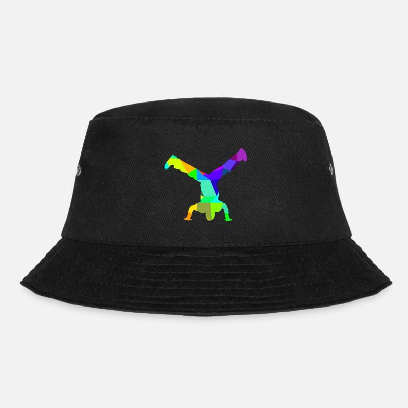 Breakdance Arc-en-ciel Couleurs Polygone Sport - Bob - noir