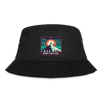 Frohe Weihnachten Rentiere auf der Bergspitze - Bucket Hat - Schwarz - Vorne - Lela (165cm)