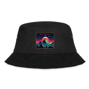 Weihnachtsmann auf dem Berg mit Sternenhimmel - Bucket Hat - Schwarz - Vorne - Lela (165cm)