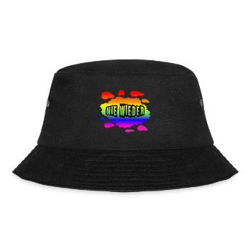 AfD stoppen gegen rechts Demokratie Vielfalt links - Bucket Hat - Schwarz - Vorne - Lela (165cm)