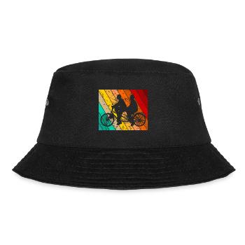 Tandem Fahrrad Fahrradmotiv Fahrradfahrer - Bucket Hat - Schwarz - Vorne - Lela (165cm)