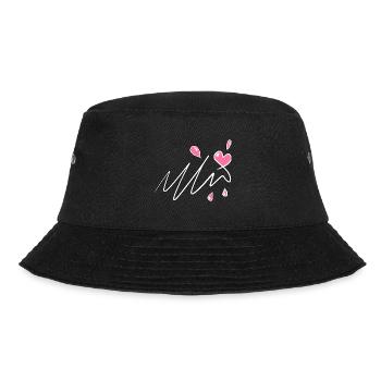heart pink symbol love pattern line - Bucket Hat - black - Front - Lela (165cm)