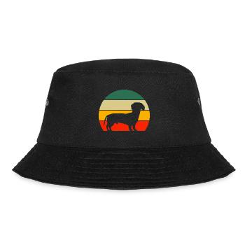 Pet Owner Dog Gift Retro Dachshund - Bucket Hat - black - Front - Lela (165cm)