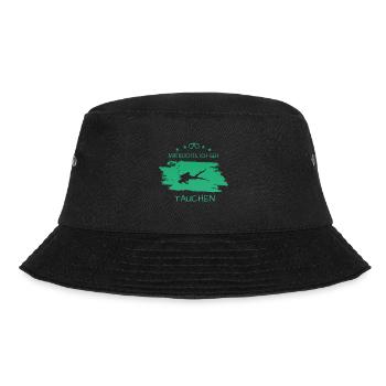 Tauchen Diving Spruch für Taucher - Bucket Hat - Schwarz - Vorne - Lela (165cm)