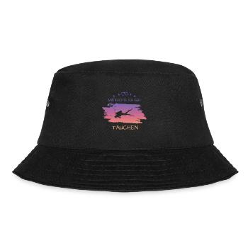 Tauchen Diving Scuba Taucher - Bucket Hat - Schwarz - Vorne - Lela (165cm)
