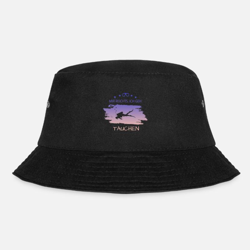 Tauchen Diving Taucher - Bucket Hat - Schwarz