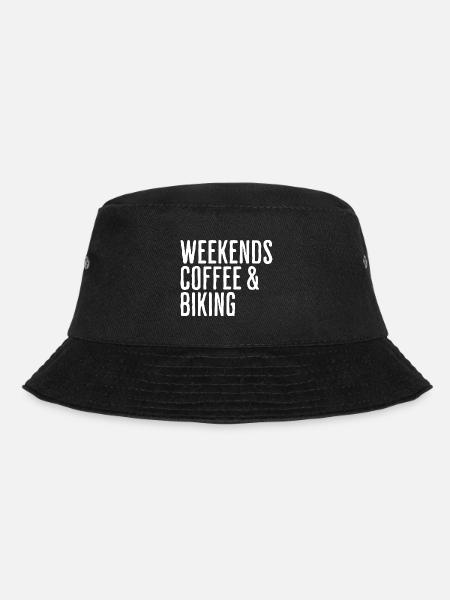Coffee & Bike Weekend Cycling Humour - Bucket Hat - black