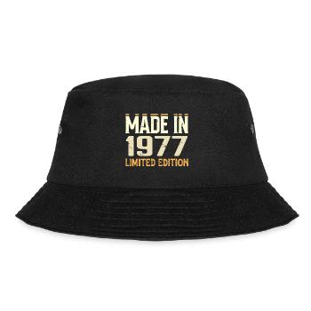 Tolles 1977 Geburtstagsgeschenk seit 1977 Retro - Bucket Hat - Schwarz - Vorne - Lela (165cm)