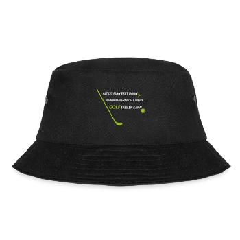 Golf Sport Geschenk Hole - Bucket Hat - Schwarz - Vorne - Lela (165cm)
