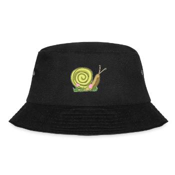 snail animal symbol animal nature - Bucket Hat - black - Front - Lela (165cm)