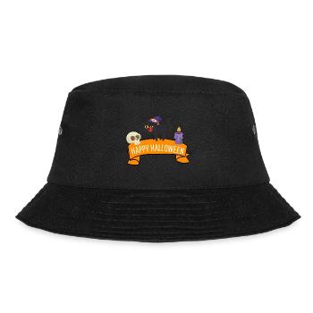 Gruseliges Katzen Kostüm Geschenk Happy Halloween - Bucket Hat - Schwarz - Vorne - Lela (165cm)
