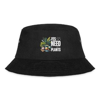 Yes i really do need all these plants - Bucket Hat - Schwarz - Vorne - Lela (165cm)
