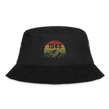 1949 Jahrgang Geburtstag 1949 Retro Geschenkidee - Bucket Hat - Schwarz - Vorne - Lela (165cm)