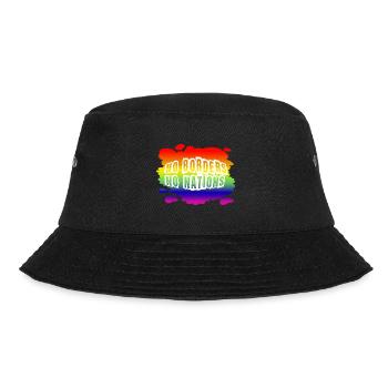AfD stoppen gegen rechts Demokratie Vielfalt links - Bucket Hat - Schwarz - Vorne - Lela (165cm)