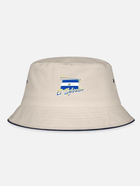 El Salvador - Bucket Hat - ecru/navy - Front