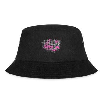 Crosses Pattern I love your heart - Bucket Hat - black - Front - Lela (165cm)