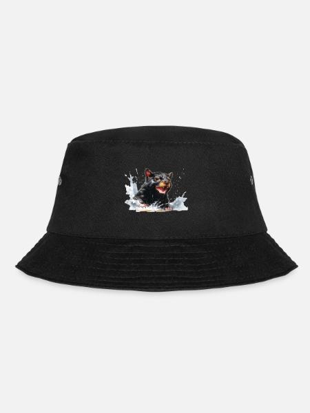 Tasmanischer Teufel im Wasser - Bucket Hat - Schwarz