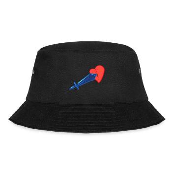 gebrochenes herz schwert liebeskummer - Bucket Hat - Schwarz - Vorne - Lela (165cm)