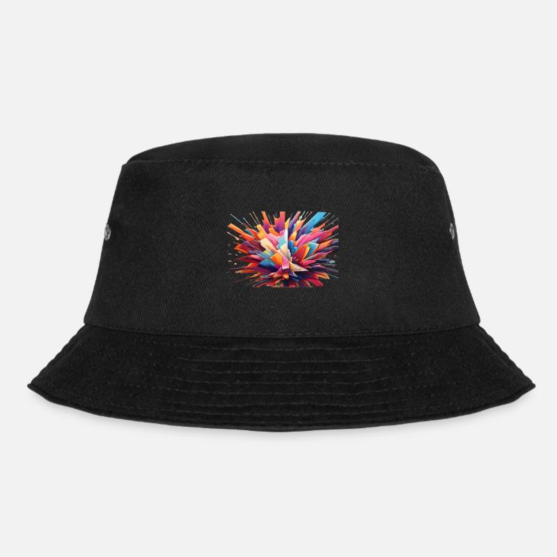An explosion of colour - Bucket Hat - black