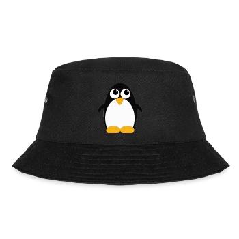 Pinguin (penguin) 01 - Bucket Hat - Schwarz - Vorne - Lela (165cm)