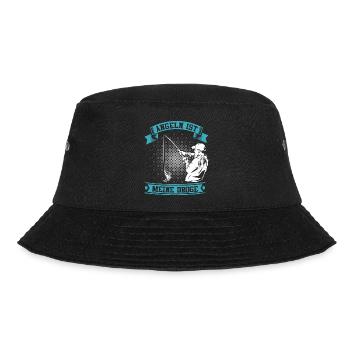 Angeln ist meine Droge - Bucket Hat - Schwarz - Vorne - Lela (165cm)