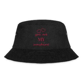 you are my sunshine - Liebe Beziehung Geschenk - Bucket Hat - Schwarz - Vorne - Lela (165cm)