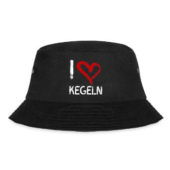 I love Kegeln - Bucket Hat - Schwarz - Vorne - Lela (165cm)