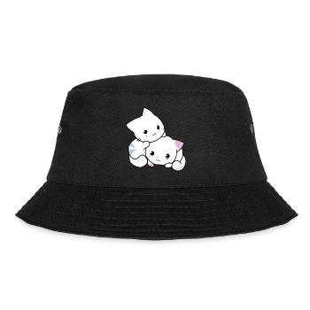 Two small cats - Bucket Hat - black - Front - Lela (165cm)