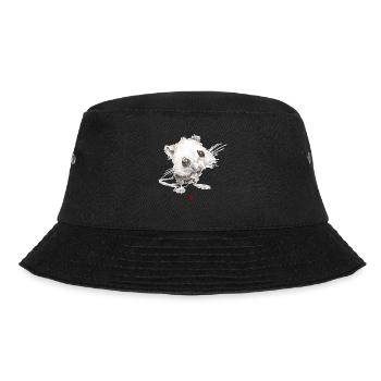 Skizzenhafte Maus - Bucket Hat - Schwarz - Vorne - Lela (165cm)