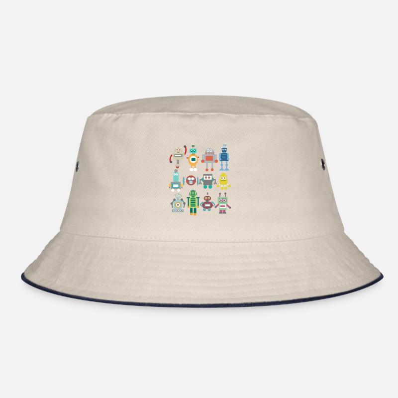 Nerd Roboter Retro lustig Geschenk Technik spielen Bucket Hat