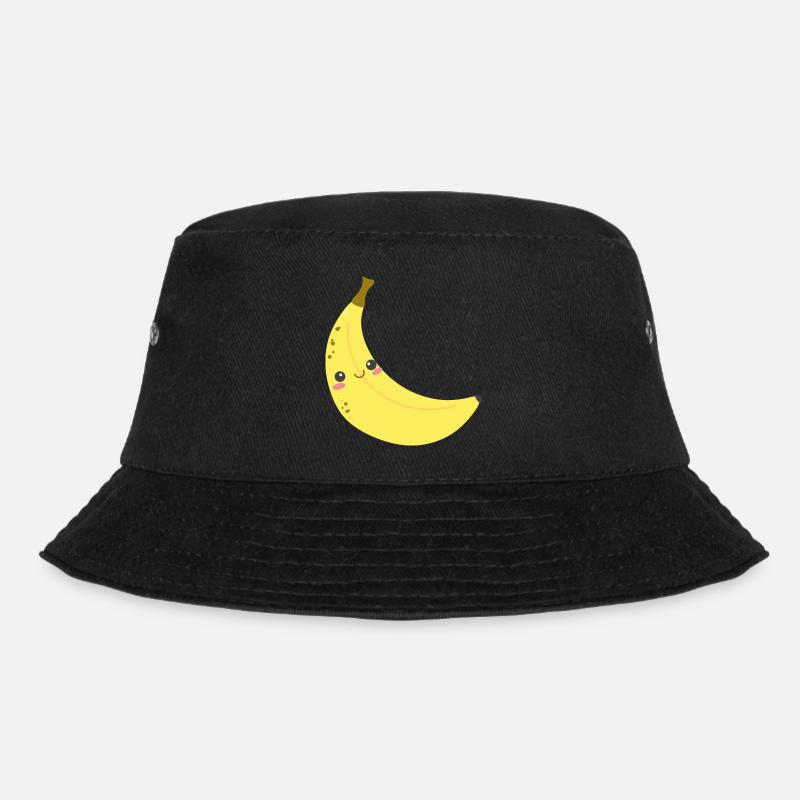Happy Banane optimal für Kinder - Bucket Hat - Schwarz