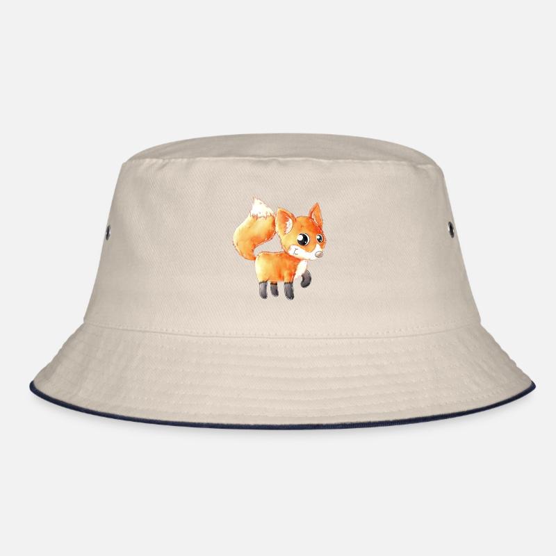Glücklicher Comic Fuchs Bucket Hat